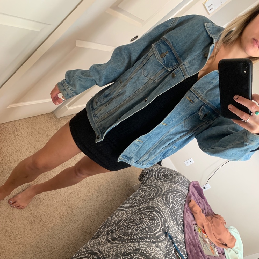 Oversized jean jacket